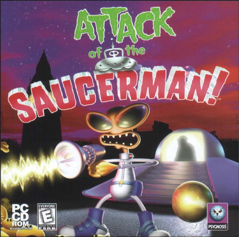 Attack of the Saucerman box art for Playstation